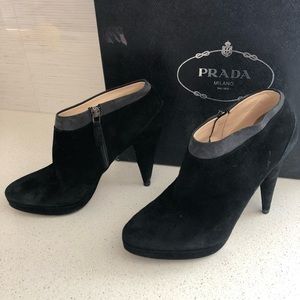Prada Size 6.5 Black Ankle Booties
